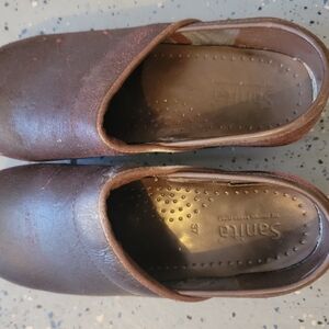Sanita Dark Brown Leather Footwear